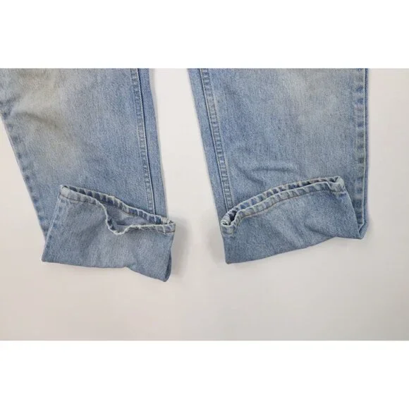 Vtg 80s Levis 509 Orange Tab Mens 32x30 Distressed Regular Straight Leg Jeans US